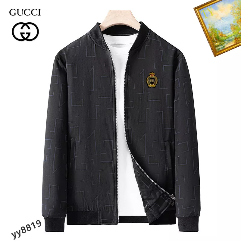 gucci veste manches longues pour homme s_1276620:Gucci veste cuir homme